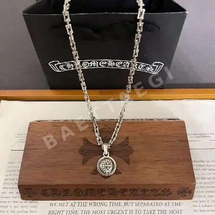 크롬하츠 클래식 레트로 뱀부 크로스 펜던트 목걸이 126859