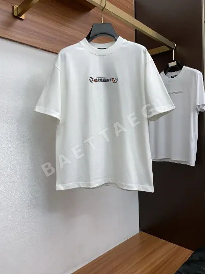 크롬하츠 장섬유 면 소재 반팔 셔츠 P240