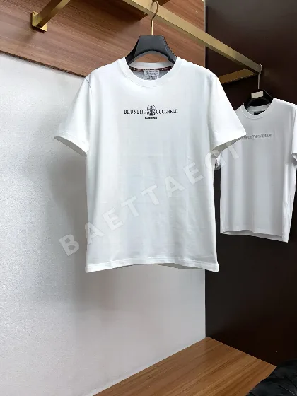 브루넬로쿠치넬리 남성 코튼 크루넥 반팔 티셔츠 47913