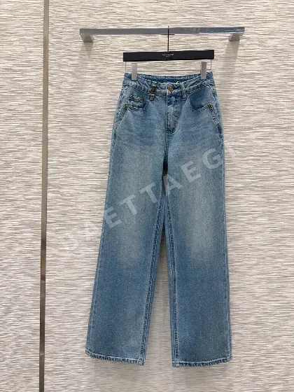 생로랑 3D 테일러드 핏 여성 청바지
