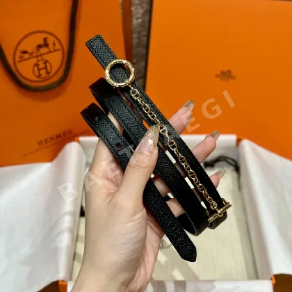 에르메스 팔라듐 도금 메탈 버클 가죽 벨트 175197
