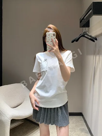루이비통 자수 오버핏 코튼 반팔 티셔츠 5917