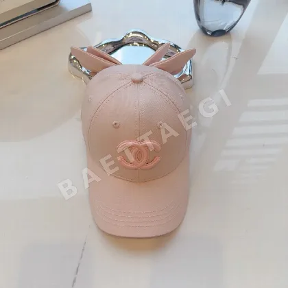 샤넬 리본 더블 C 로고 여자아이용 모자 82578