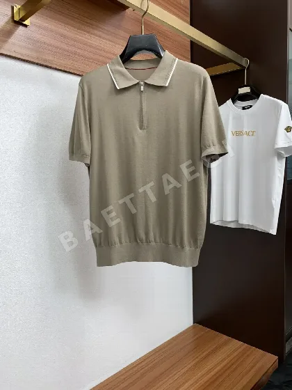 로로피아나 남성 니트 카라 반팔 셔츠 148556