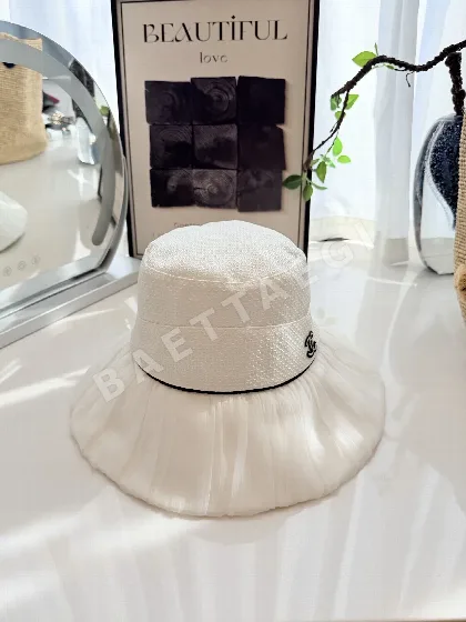 샤넬 플리츠 버킷햇 모자 82636