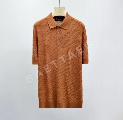 로로피아나 SS 반팔 패턴 폴로 셔츠 41389