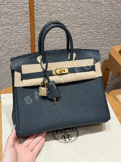 에르메스 버킨 25 더스티 그레이 토고 가죽 가방 144790