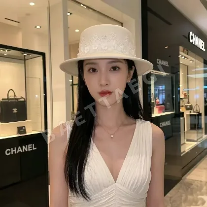 샤넬 캐시미어 플랫탑 모자 185341