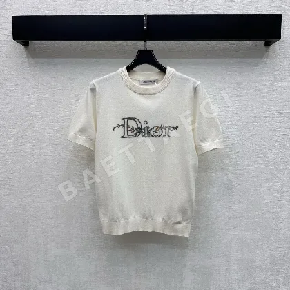 디올 레터 프린트 반팔 니트 탑 51876