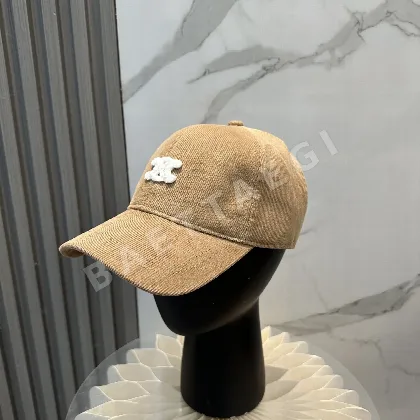 셀린느 개선문 자수 코듀로이 베이스볼 모자 118560