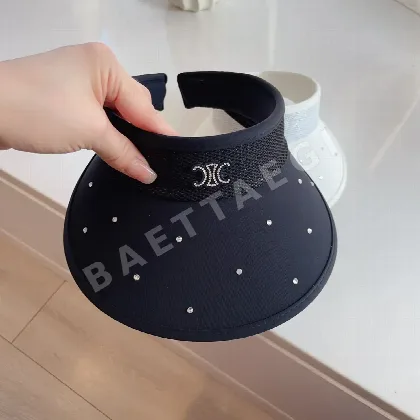 셀린느 큐빅 장식 썬햇 모자 83514
