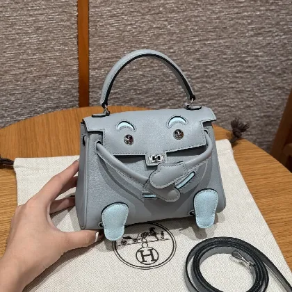 에르메스 켈리돌백 블루 글레이셔 실버 하드웨어 가방 18403