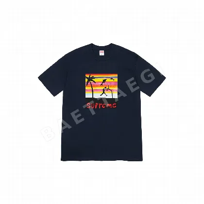 슈프림 스파이럴 프린트 남성 반팔 티셔츠 87356