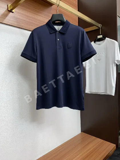 브루넬로쿠치넬리 린넨 혼방 남성 반팔 폴로셔츠 156449