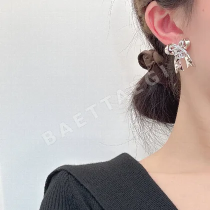 샤넬 금은 콤비 귀걸이 65905