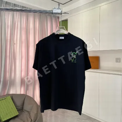 생로랑 레터 로고 프린트 반팔 티셔츠 103414