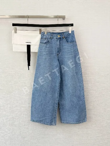 샤넬 26A 와이드 데님 바지 142672