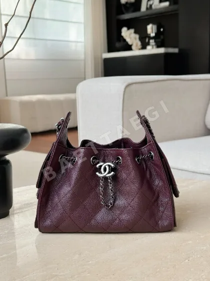 샤넬 미니 원숄더 버건디 가방 33814
