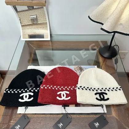 샤넬 니트 비니 모자 185646