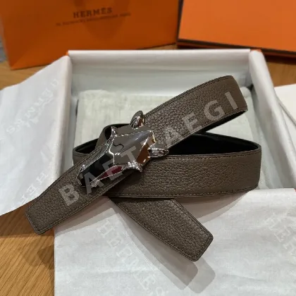 에르메스 셰누 당크르 링크 양면 소가죽 벨트 175580