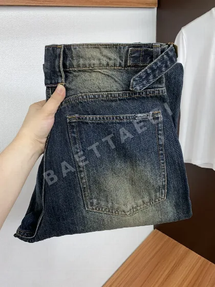 생로랑 와이드 레그 남성 바지 151416