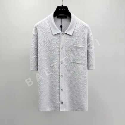 루이비통 남성 무지 반팔 티셔츠 113889