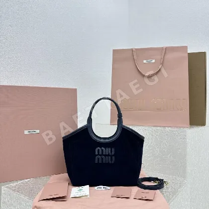 미우미우 코듀로이 로열블루 언더암백 68088