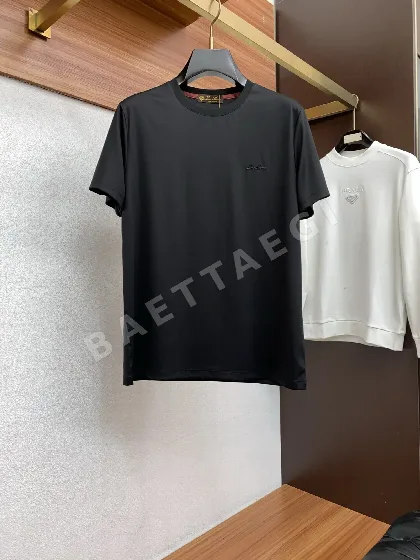 로로피아나 100수 코튼 남성 반팔 티셔츠