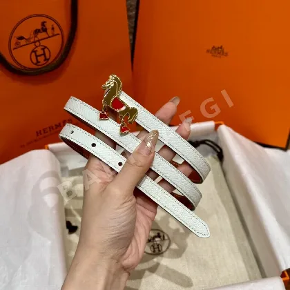 에르메스 포니 버클 양면 가죽 벨트 175253