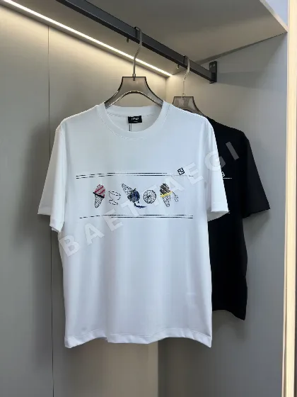 펜디 아이스크림 자수 남성 반팔 티셔츠 49747