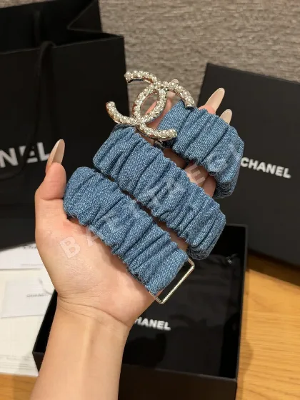 샤넬 램스킨 진주 더블 C 허리벨트 30mm 174308