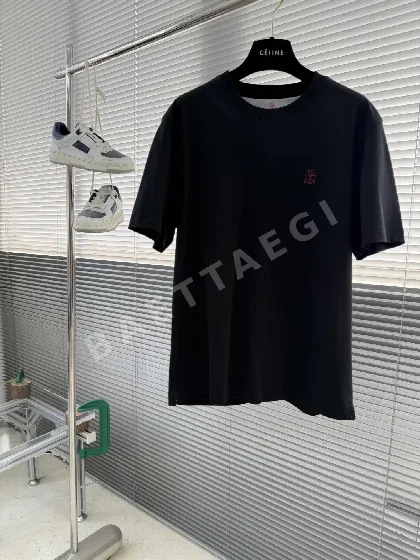 브루넬로쿠치넬리 코튼 실크 혼방 반팔 티셔츠 47916