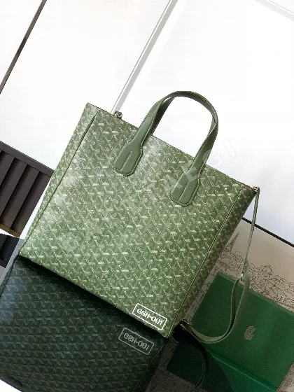 고야드 볼테르 카키 그린 캔버스 핸드백 77417