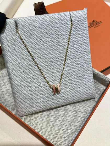에르메스 미니 팝 H 진주브래스 에나멜 목걸이 69848