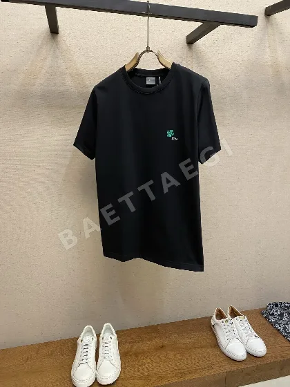 디올 자수 코튼 반팔 티셔츠 1096