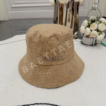 샤넬 격자무늬 기모 코튼 버킷햇 82723