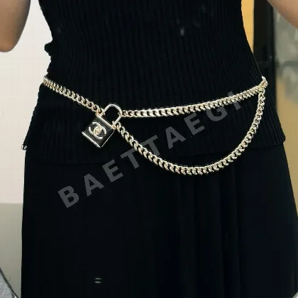 샤넬 골드 동백꽃 길조 구름 목걸이 153783