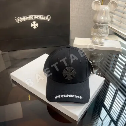크롬하츠 다크 레더 크로스 베이스볼 캡 84668