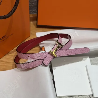 에르메스 양면 가죽 골드실버 버클 벨트 175650