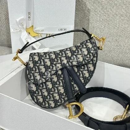 디올 새들백 모노그램 블루 가방 16725