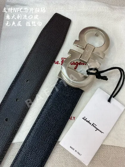 페레가모 본가죽 가죽 벨트 3.5 CM202500320