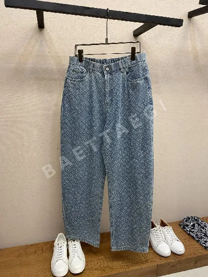 보테가베네타 와이드 레그 데님 바지 132335