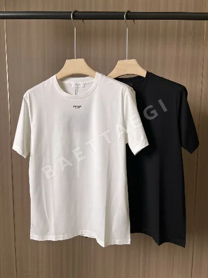 프라다 레터 프린트 남성 반팔 티셔츠 50836
