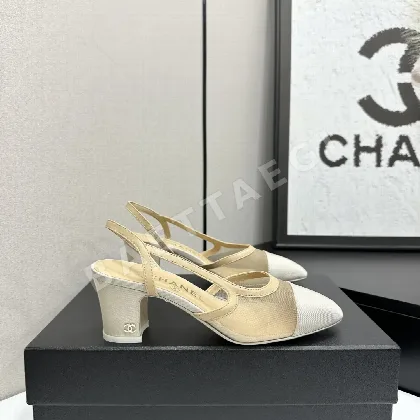샤넬 클래식 투톤 슬링백 샌들 98348