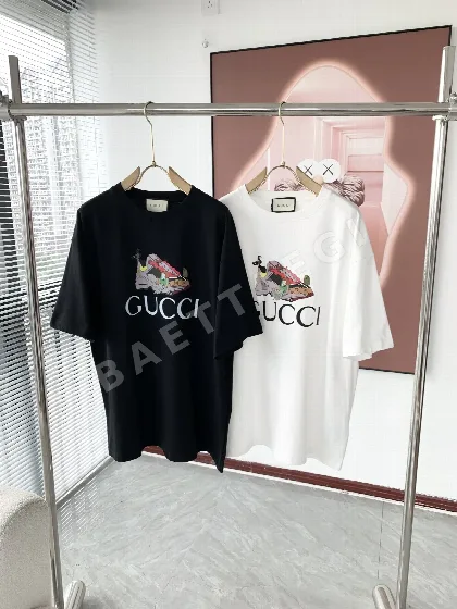 구찌 로고 패턴 여성 반팔 티셔츠 88163