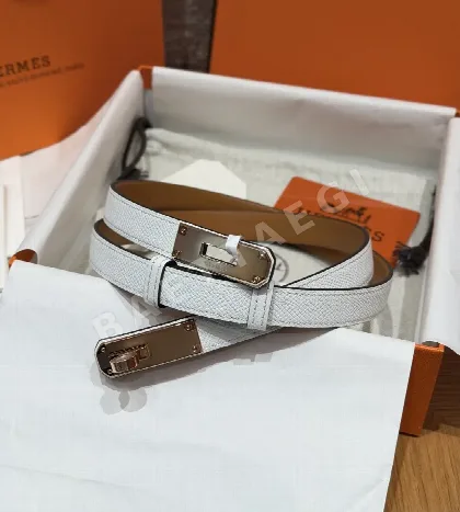 에르메스 켈리 팔라듐 버클 가죽 벨트 177630