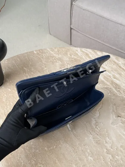 샤넬 오션 블루 캐비어 숄더백 33236