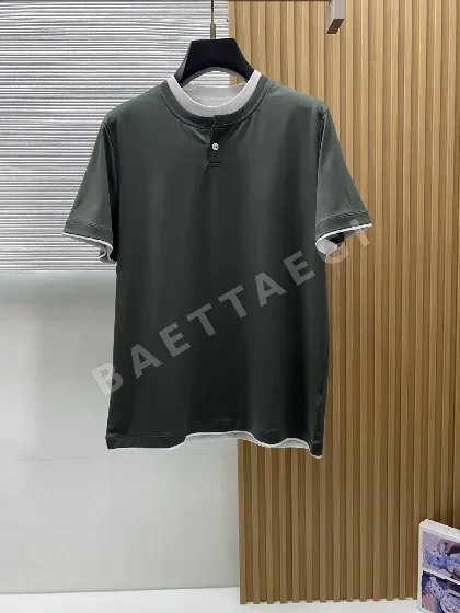 브루넬로쿠치넬리 100수 코튼 크루넥 남성 반팔 티셔츠 47985