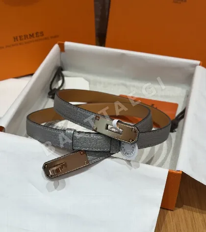 에르메스 켈리 팔라듐 버클 헌터 가죽 벨트 177687