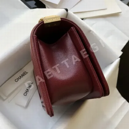 샤넬 버건디 송아지가죽 가방 35204